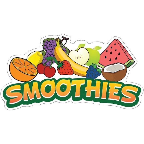Smoothies Decal Concession Stand Food Truck Sticker, D-DC-24 Smoothies19